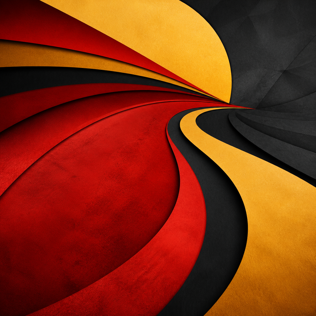 Abstract editorial illustration inspired by Italian heritage, speed, and an iconic shield